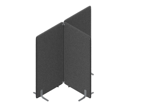Dreier-Verbinder für Wall-Stellwände